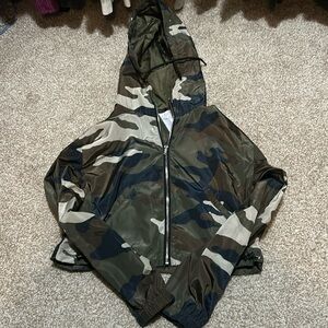 Camo windbreaker jacket